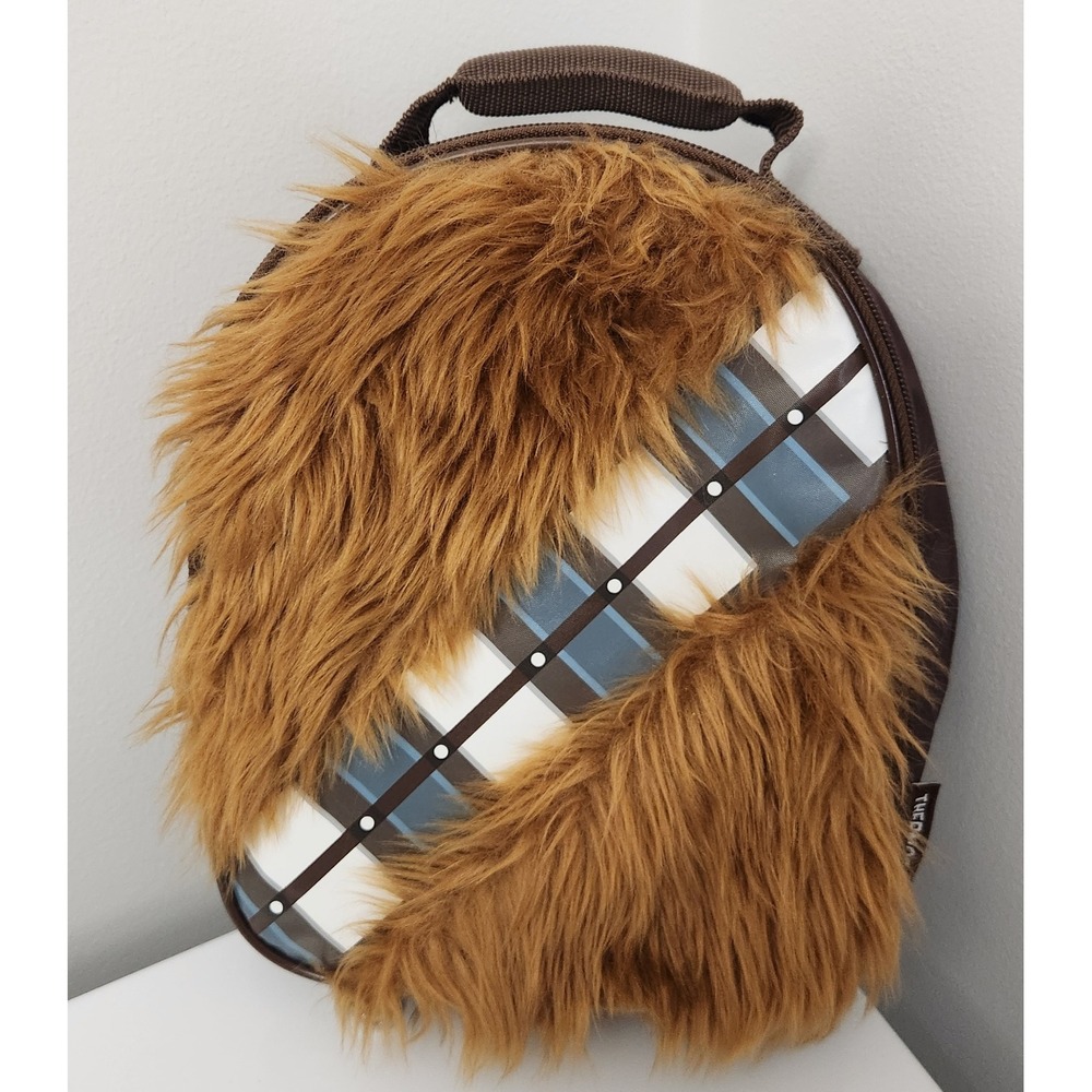 Star Wars Chewbacca Furry Lunch Bag Thermos Insulated Kids School‎ Travel
